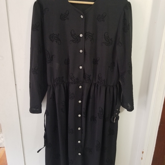 St. Michael Vintage Button Down Cinched Ornament Dress - Picture 6 of 11